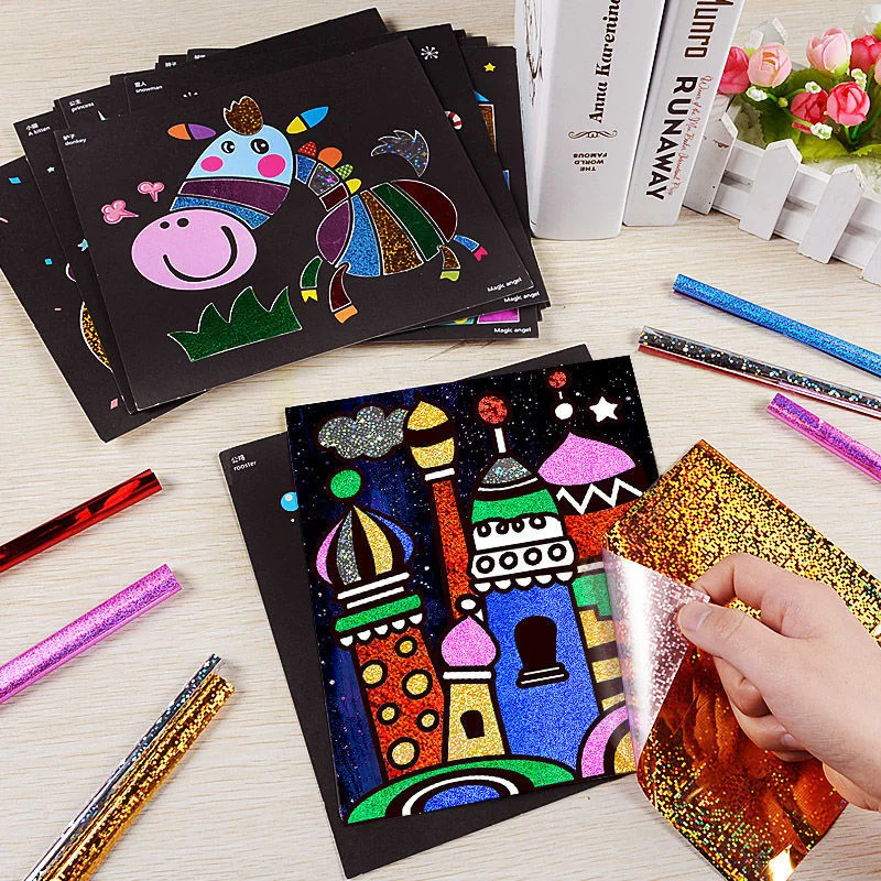 Creative DIY Magic Transfer Painting Craft Kit for Kids - Educational Arts & Crafts Learning Toy, Cartoon Drawing Fun 20x17cm (7.8x6.6 inch) - Image 3
