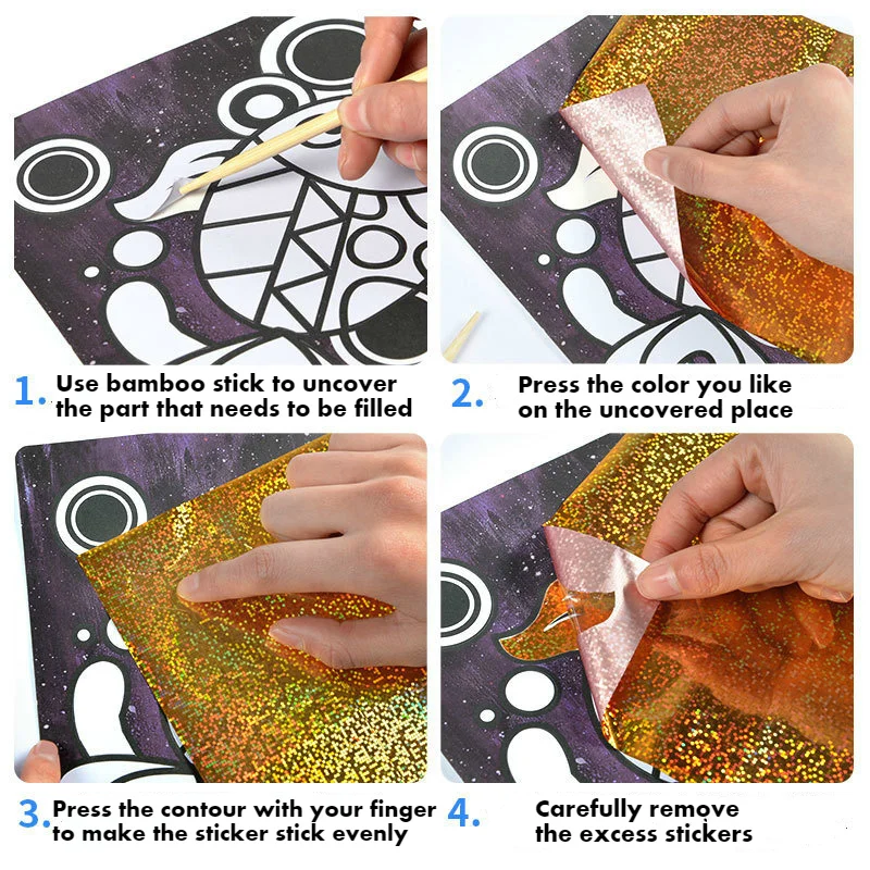 Creative DIY Magic Transfer Painting Craft Kit for Kids - Educational Arts & Crafts Learning Toy, Cartoon Drawing Fun 20x17cm (7.8x6.6 inch) - Image 5