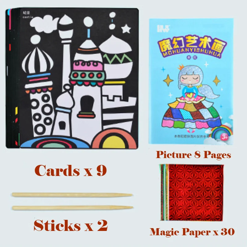 Creative DIY Magic Transfer Painting Craft Kit for Kids - Educational Arts & Crafts Learning Toy, Cartoon Drawing Fun 20x17cm (7.8x6.6 inch) - Image 6