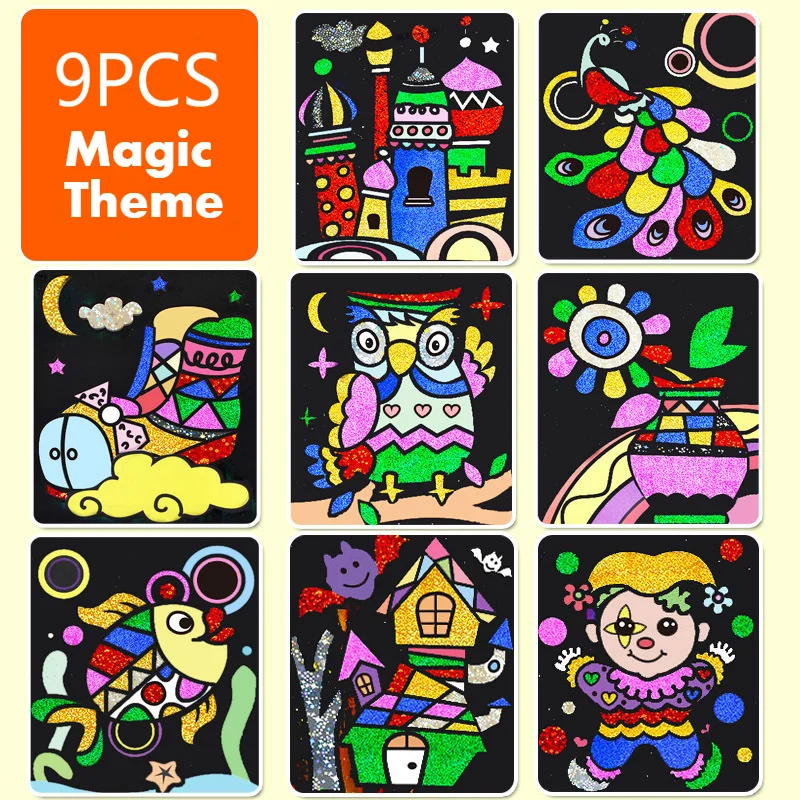 Creative DIY Magic Transfer Painting Craft Kit for Kids - Educational Arts & Crafts Learning Toy, Cartoon Drawing Fun 20x17cm (7.8x6.6 inch) - Image 7