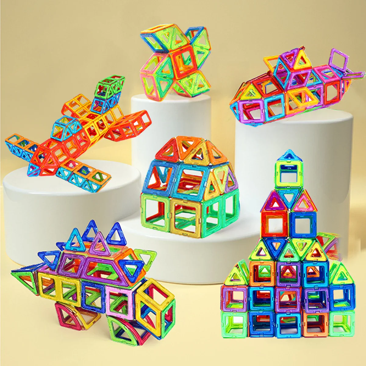 Creative Magnetic Building Blocks Set - Large & Mini DIY Toys for Kids Aged 7-12, Fun Educational Construction Gift in Mixed Colors - Image 6