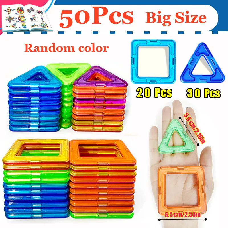 Creative Magnetic Building Blocks Set - Large & Mini DIY Toys for Kids Aged 7-12, Fun Educational Construction Gift in Mixed Colors - Image 7
