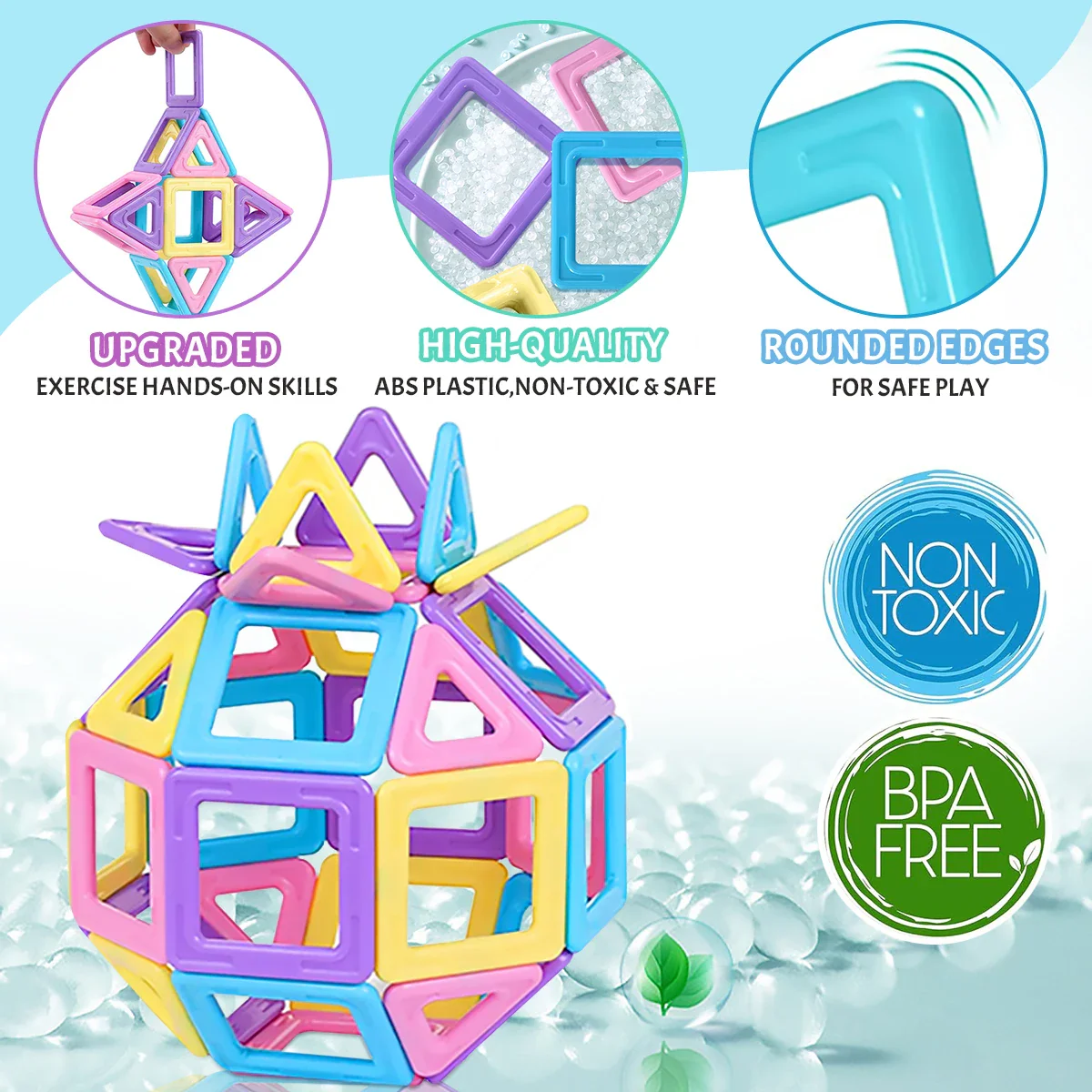 Creative Magnetic Building Tiles Set for Kids - STEM Educational Toy for Boys & Girls, Perfect Gift for Engaging Learning Fun - Image 4