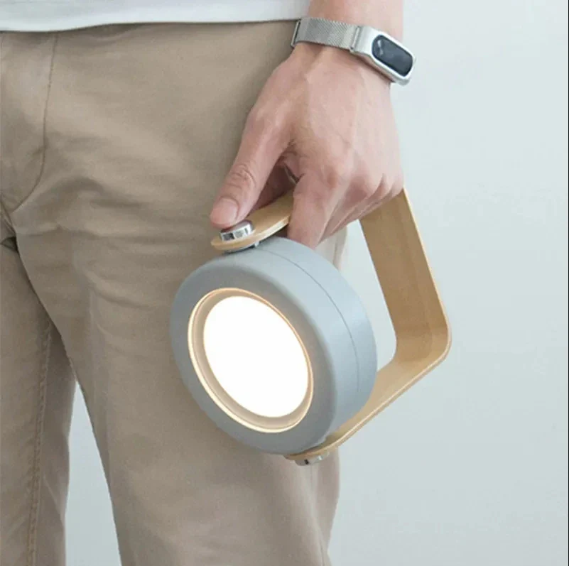 Creative Wood Handle Folding LED Night Light Lantern for Reading, USB Charging - Image 9