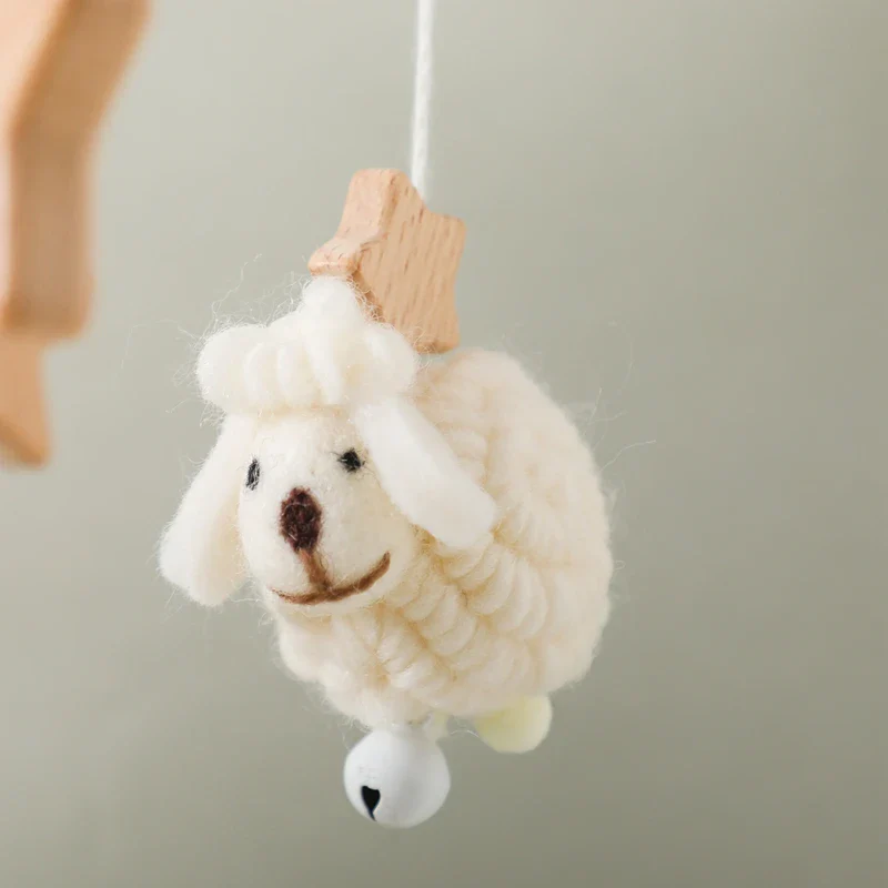 Wooden Felt Animal Crib Mobile With Soothing Calming Music - Image 34