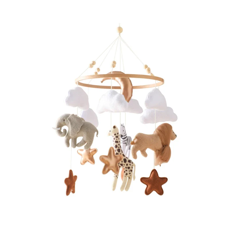 Wooden Felt Animal Crib Mobile With Soothing Calming Music - Image 80