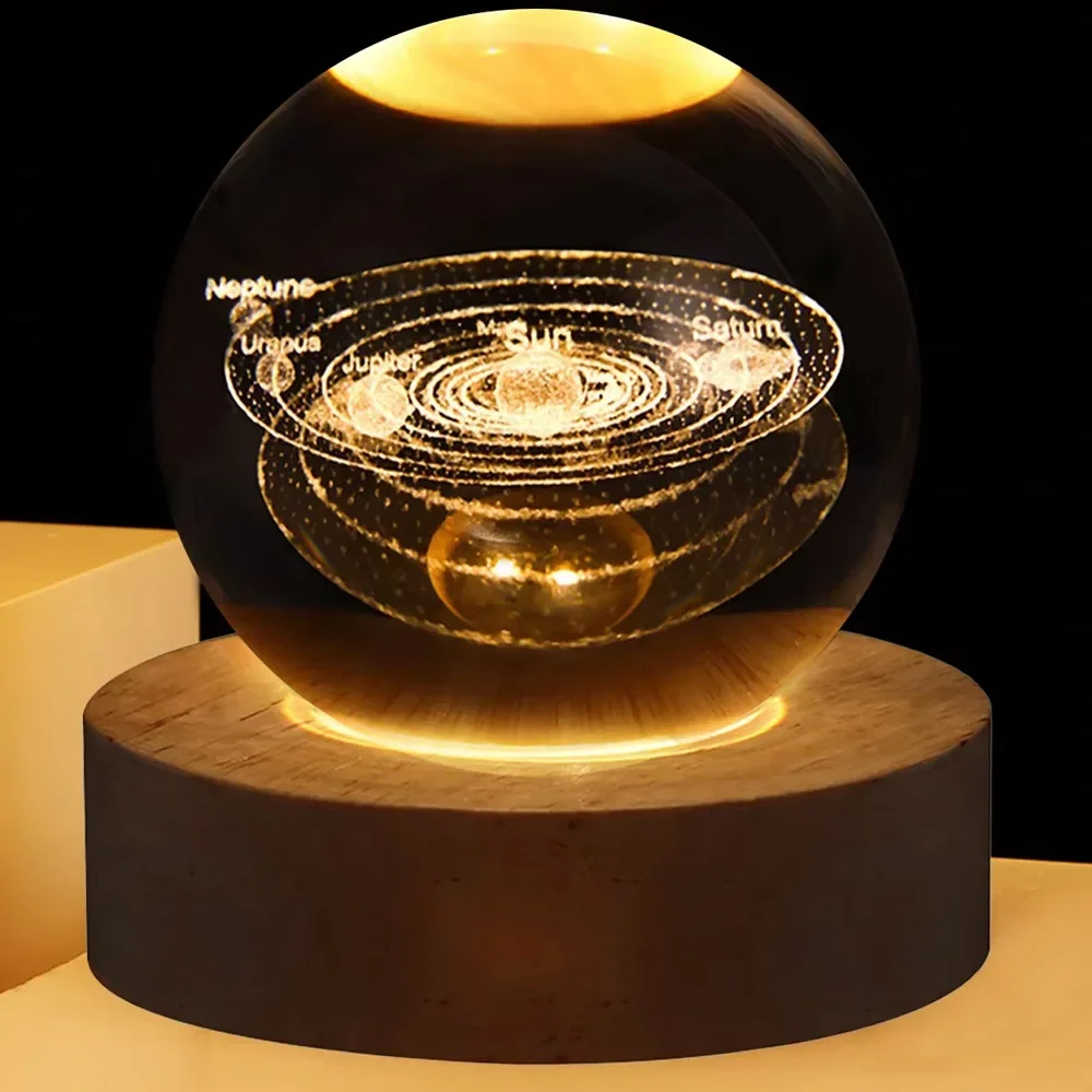 Crystal Galaxy Glowing Planetary Lamp Ball - USB Night Light for Kids and Adults - Image 19