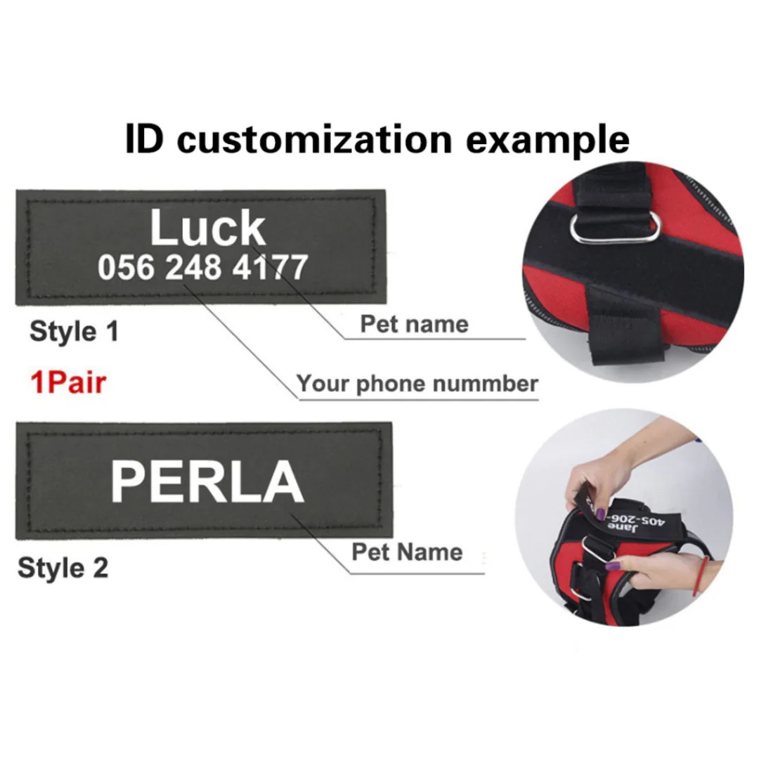Custom Patch For Harness Dog Name And Phone Number Patch Two Line Text Fall 2025 Gift - Image 4