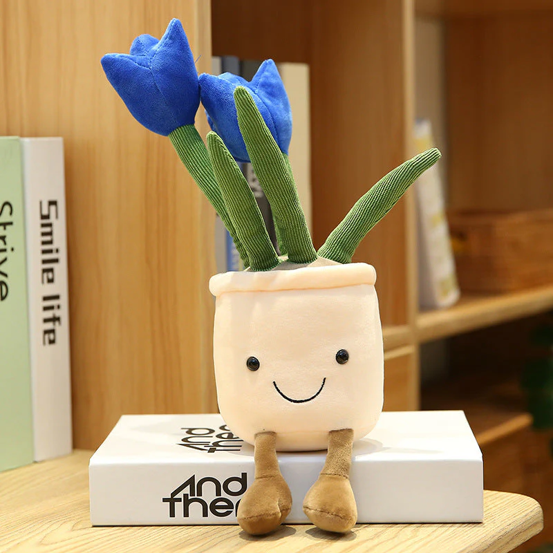 Cute Flower Doll Decoration Plush Toy - 35cm Tulip Bouquet for Living Room, Gift Idea - Image 3