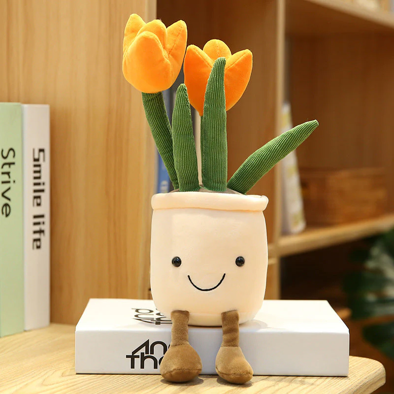 Cute Flower Doll Decoration Plush Toy - 35cm Tulip Bouquet for Living Room, Gift Idea - Image 4