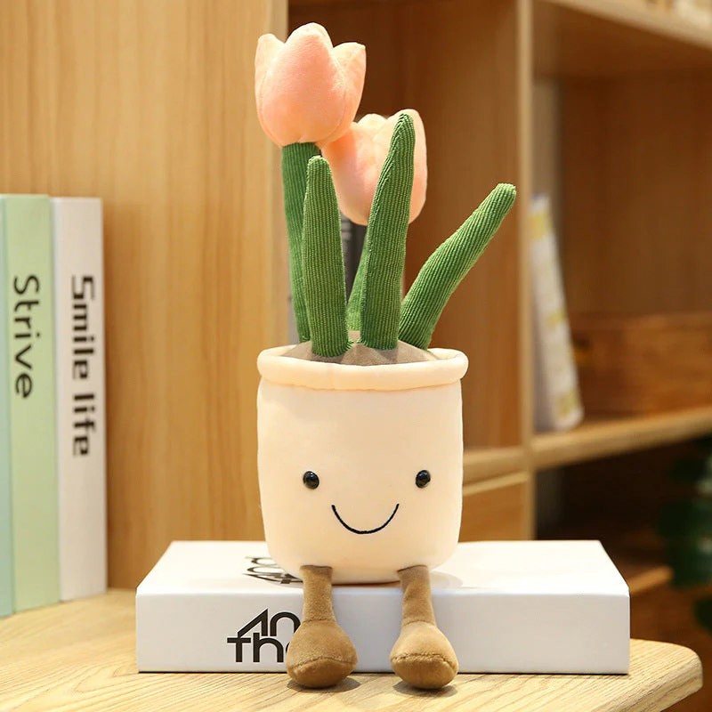 Cute Flower Doll Decoration Plush Toy - 35cm Tulip Bouquet for Living Room, Gift Idea - Image 5