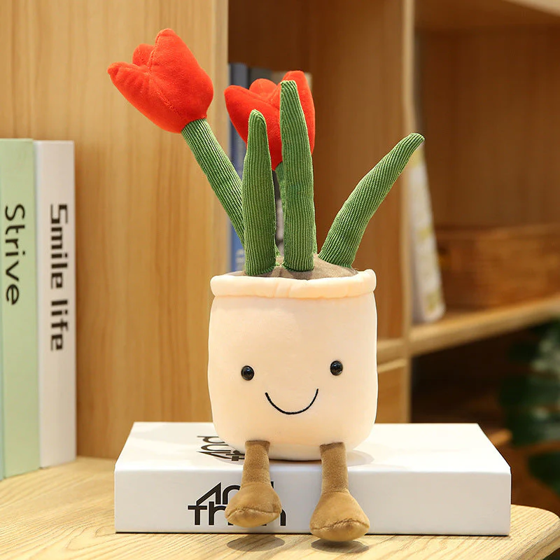 Cute Flower Doll Decoration Plush Toy - 35cm Tulip Bouquet for Living Room, Gift Idea - Image 6