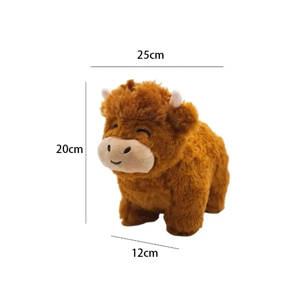 Cute Fluffy Bull Highland Cow Plushie - Realistic Soft Toy for Kids, 25cm Cuddly Doll - Image 6