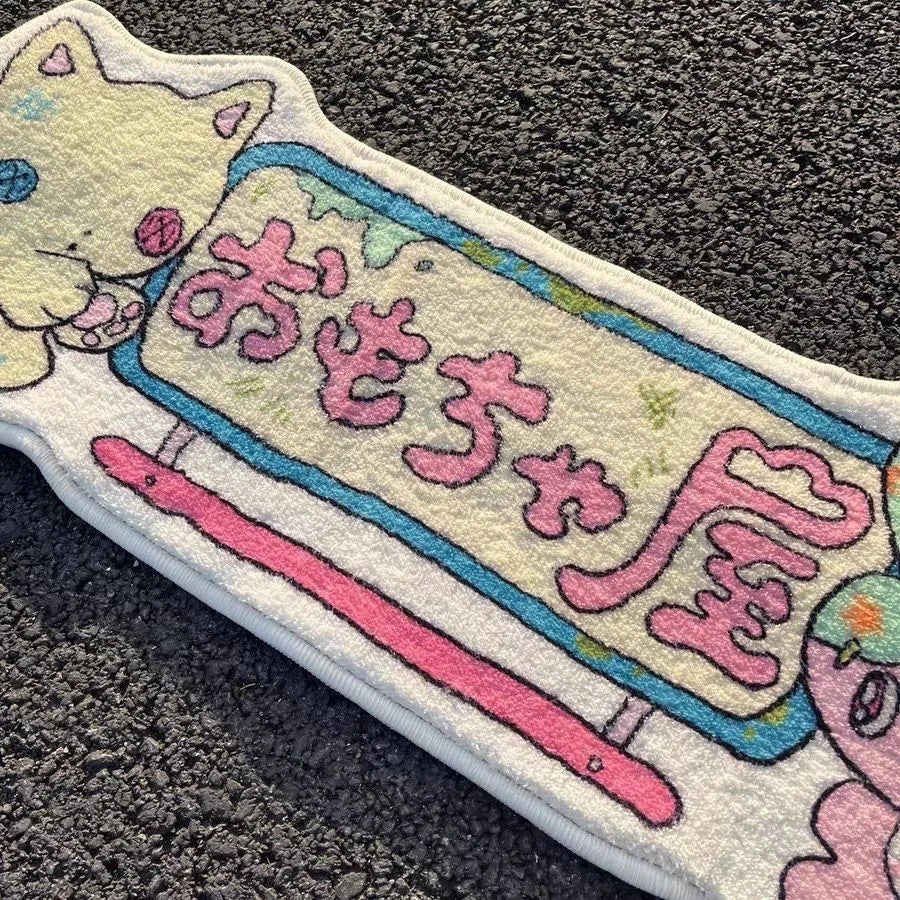 Plush Cartoon Bedside Mat Non Slip Japanese Cozy Rug - Image 3