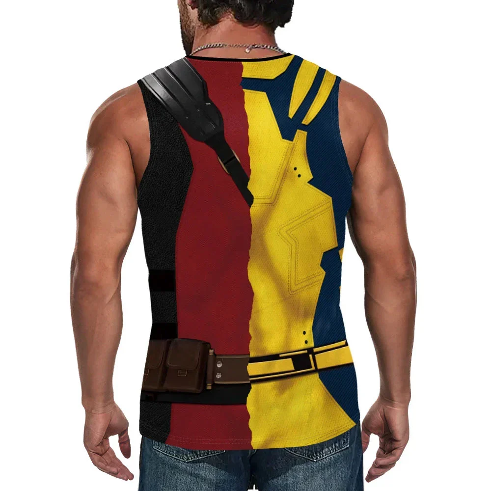 Deadpool & Wolverine Inspired Superhero Compression Tank Top - Perfect for Cosplay - Image 2