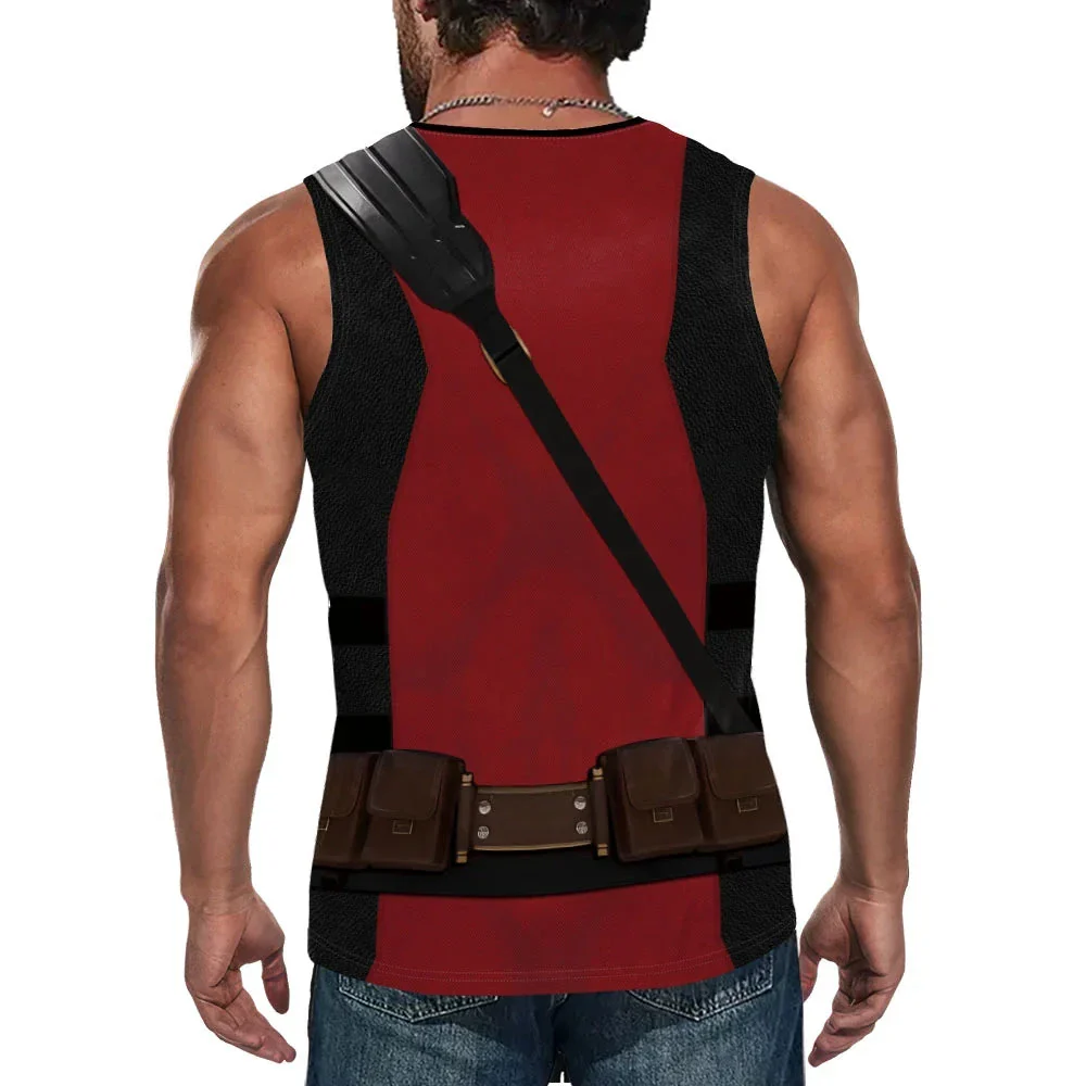 Deadpool & Wolverine Inspired Superhero Compression Tank Top - Perfect for Cosplay - Image 4