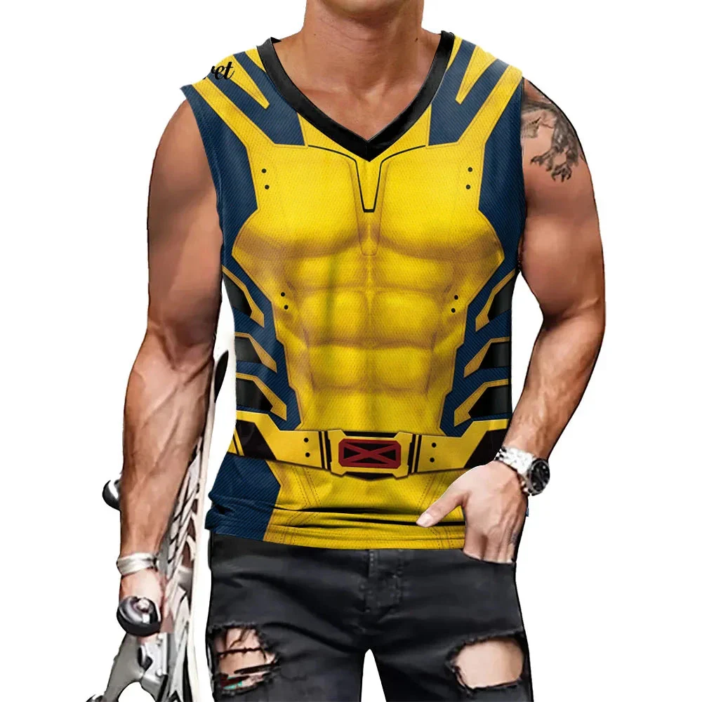 Deadpool & Wolverine Inspired Superhero Compression Tank Top - Perfect for Cosplay - Image 5