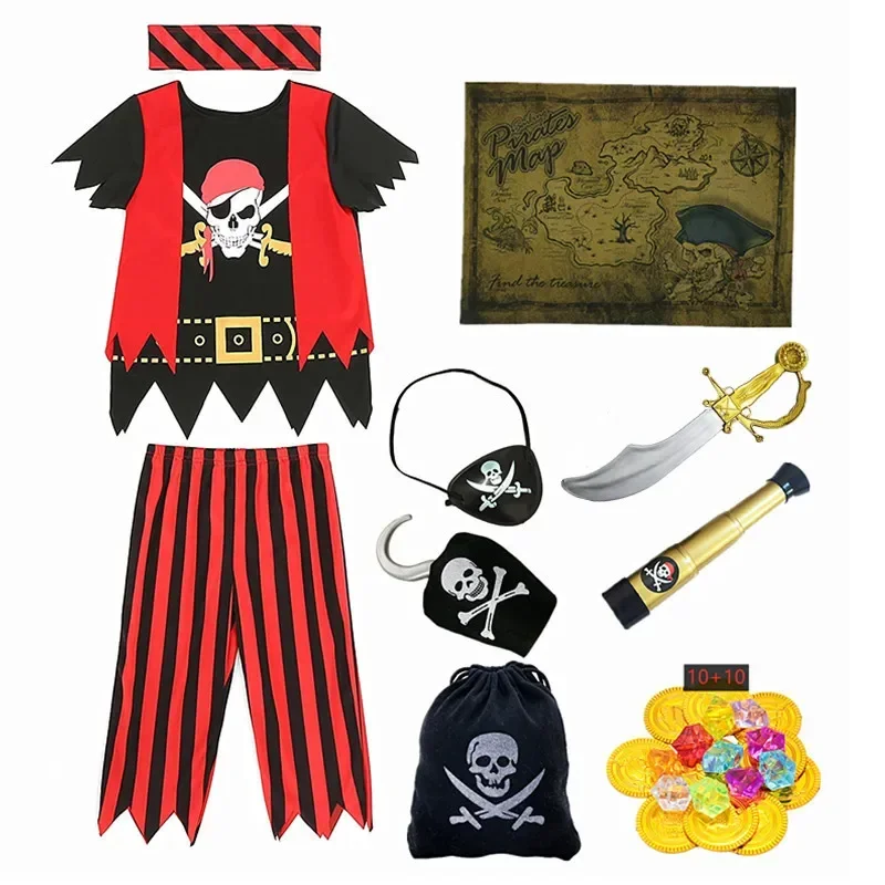 Deluxe Pirate Costume for Kids with Accessories - Complete Pirate Outfit for Role Play and Themed Parties - Image 4