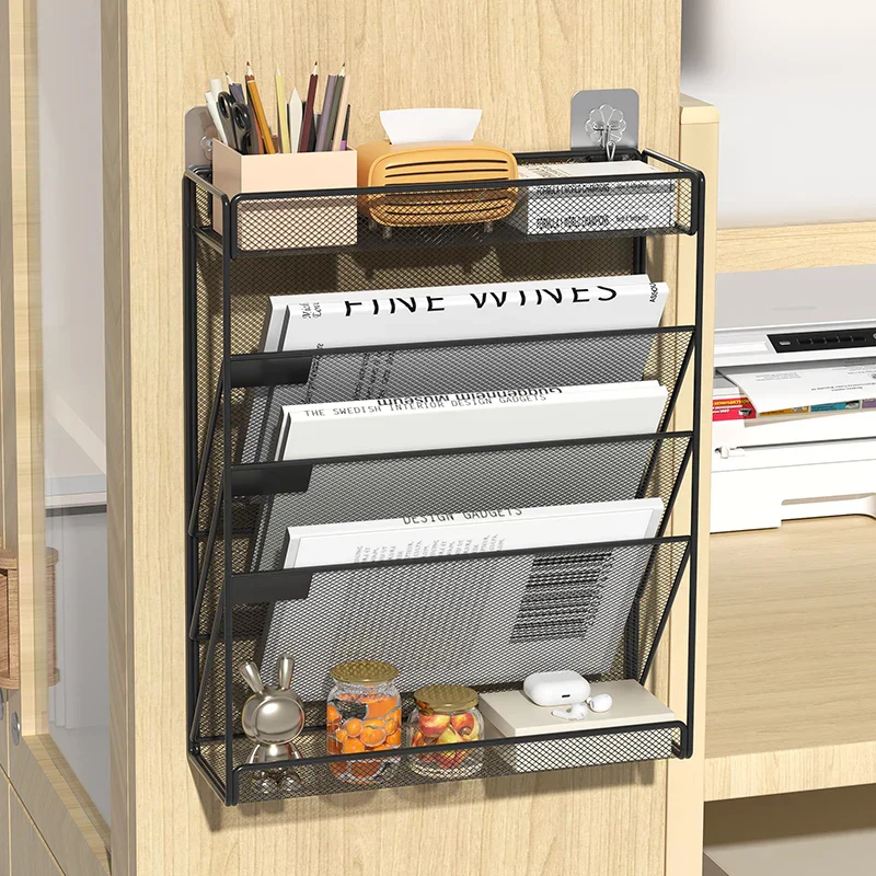 Desk File Organizer 5-Tier Mesh Vertical Wall Mount Desktop Mail Sorter Back To School 2025 Space Saving - Image 4