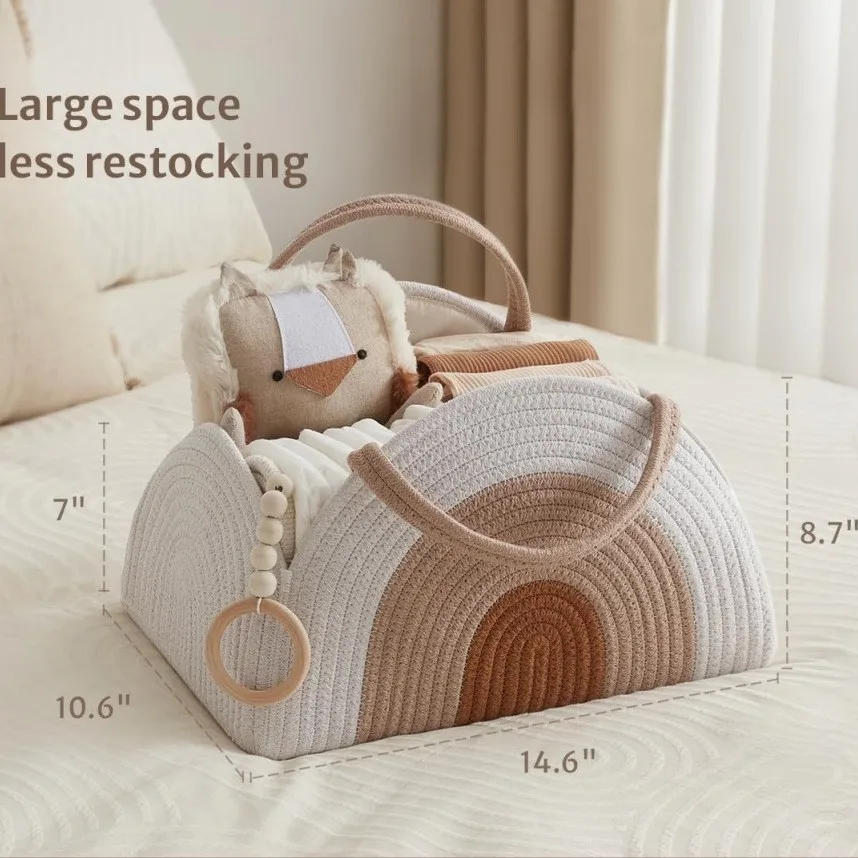 Diaper Organizer Portable Foldable Caddy Tote Fall 2025 High Capacity No Zipper Quick Access Baby Care - Image 4