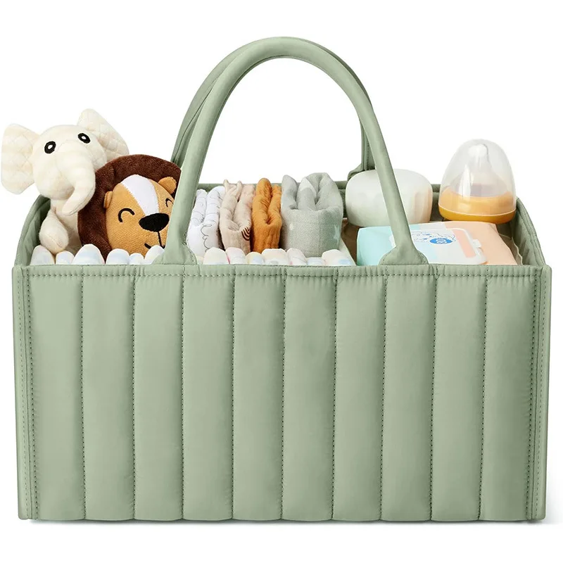 Diaper Organizer Portable Foldable Caddy Tote Fall 2025 High Capacity No Zipper Quick Access Baby Care - Image 7