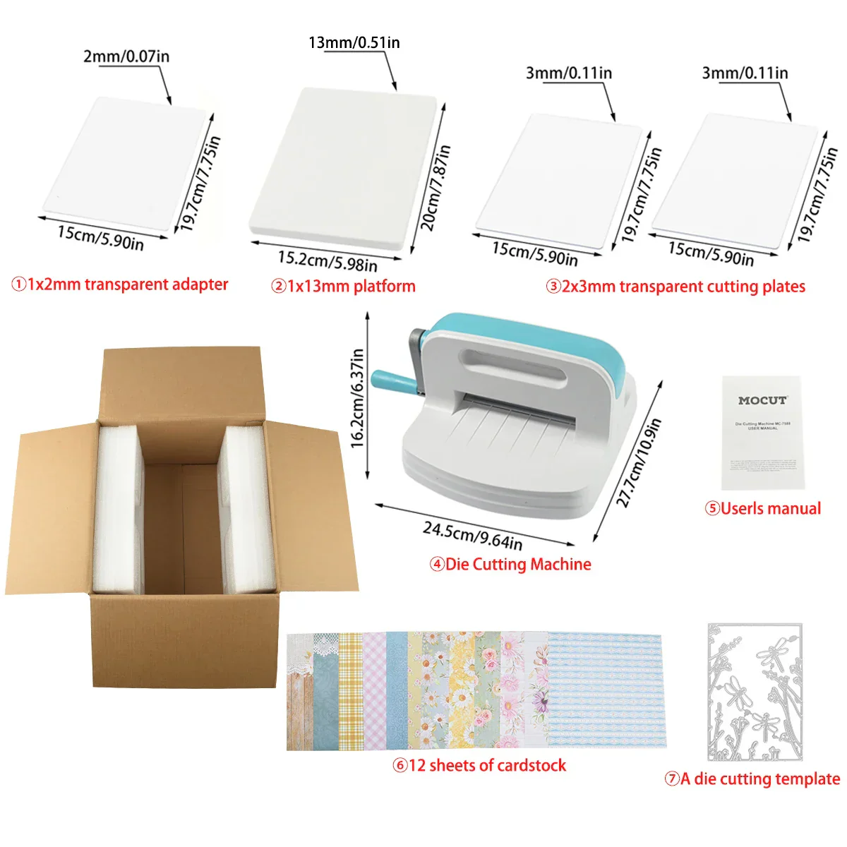 Die Cutting Embossing Machine Set 6 Inch A5 Scrapbook - Image 3