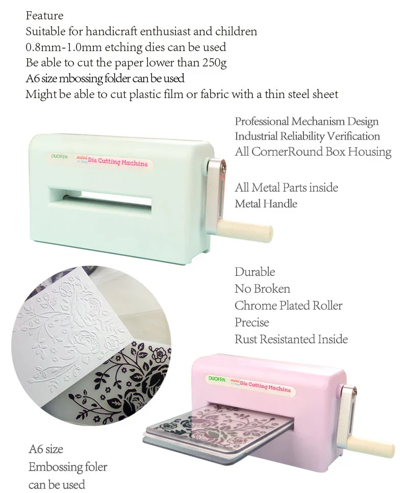 Die Cutting Machine A6 105mm Mini Embossing Tool Crafts - Image 6