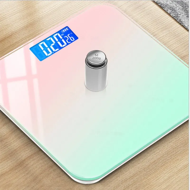 Digital Body Scale Gradient Glass 26 x 26 cm Bathroom Weight Scale Fall 2025 Accurate LED Display - Image 4