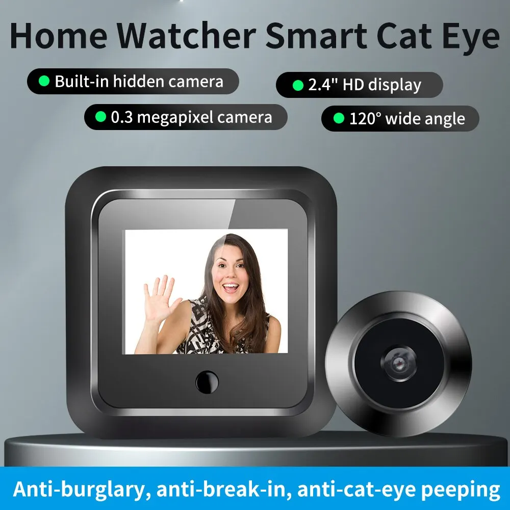 Digital Door Viewer 2.4 Inch LCD Peephole Camera Smart Home 2025 120 Degree Wide Angle HD Security Monitor - Image 2