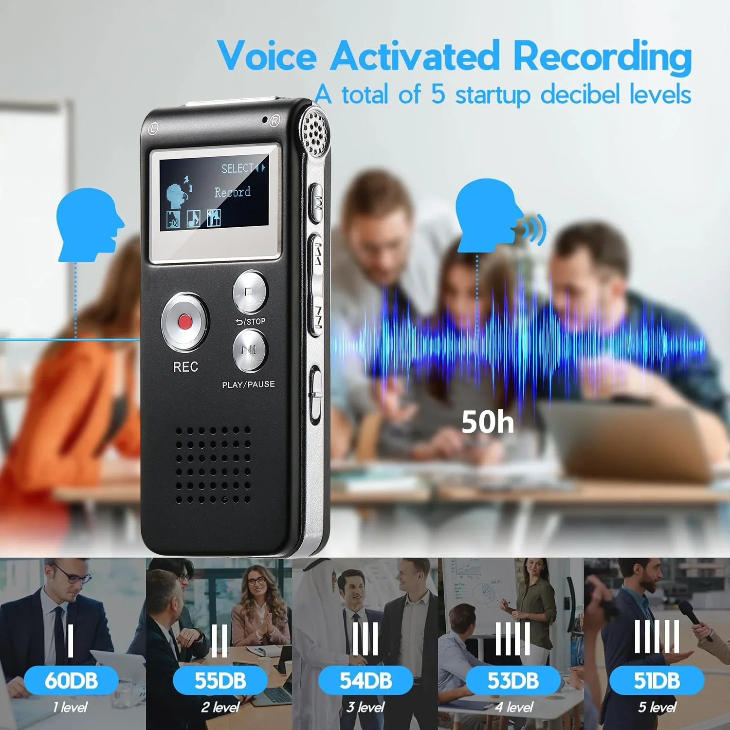 Voice Recorder Voice Activated Mini Recorder for Lectures - Image 3