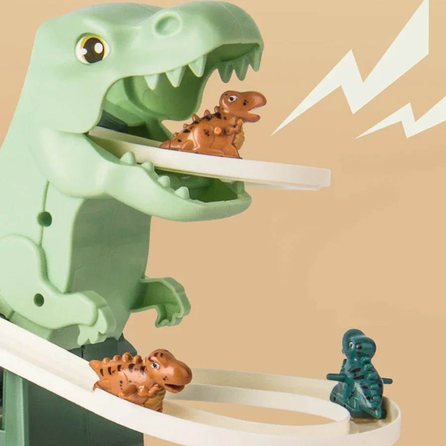 Dinosaur Climbing Slide Music Toy with 3 Dinosaurs for Kids, Fun Electric Slide Car, Halloween and Christmas Gift - Image 4