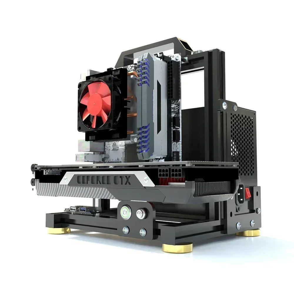 Open Frame ATX PC Case Rack Modular Water Air Cooling - Image 4