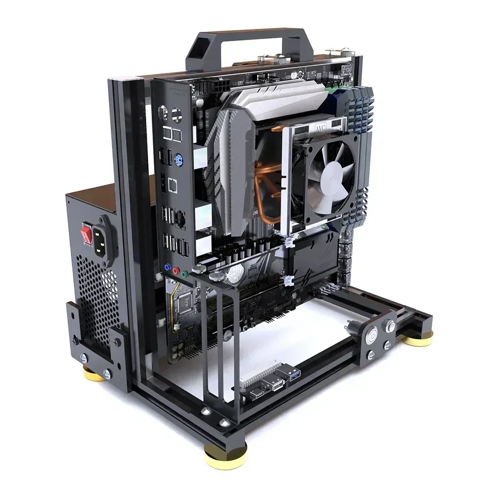 Open Frame ATX PC Case Rack Modular Water Air Cooling - Image 5