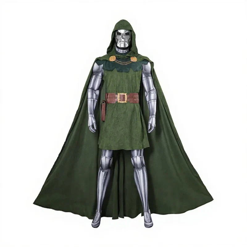 Doctor Doom Cosplay Costume Set Cloak Mask Halloween 2025