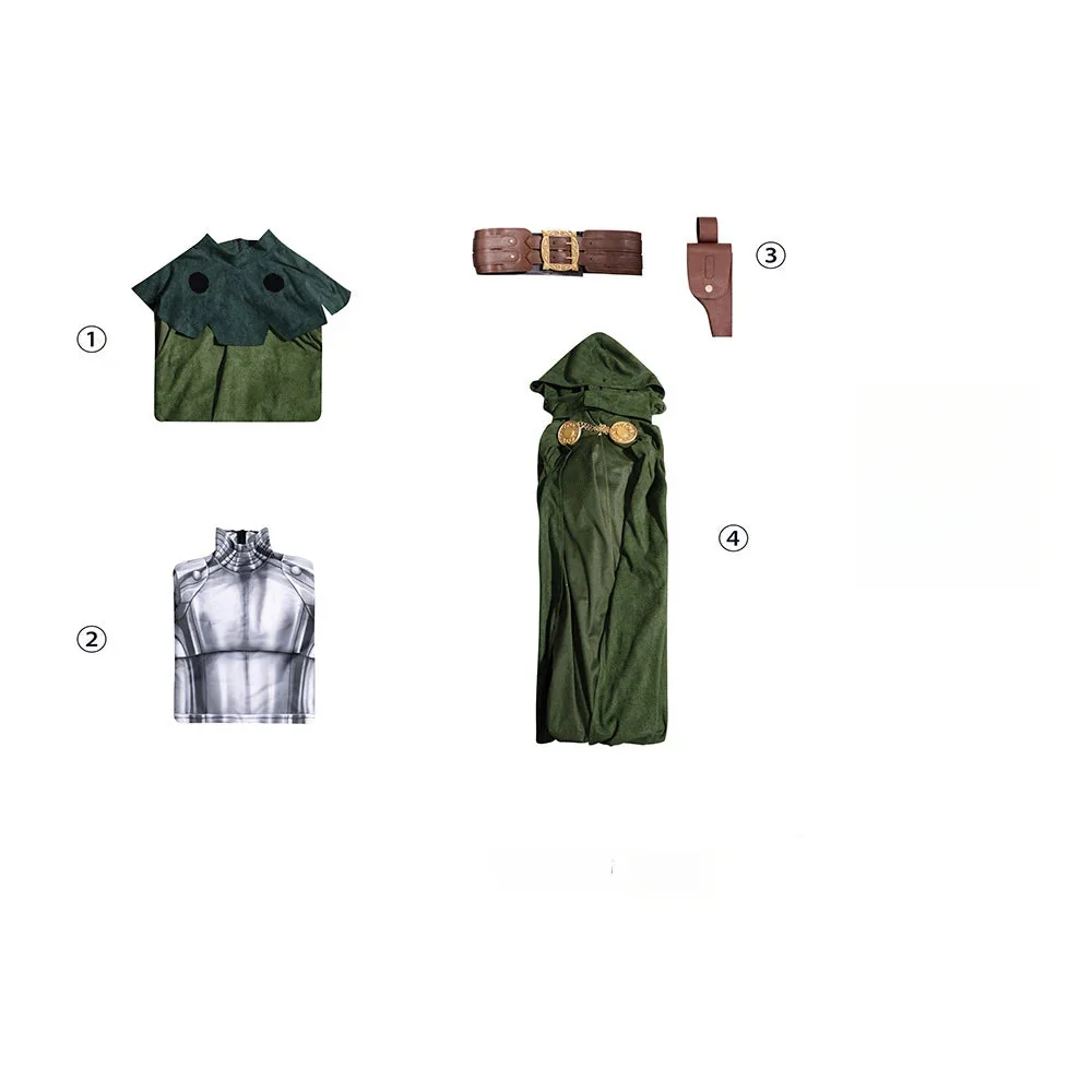 Doctor Doom Cosplay Costume Set Cloak Mask Halloween 2025 - Image 33