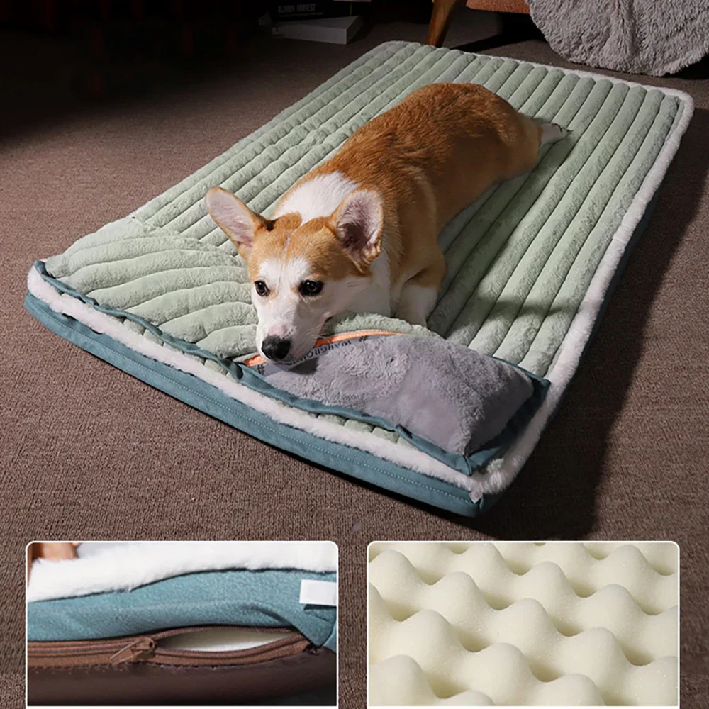 Dog Bed Padded Cushion Plush Sleeping Mat Home Pet Mattress Fall 2025 Removable Washable Cover - Image 4