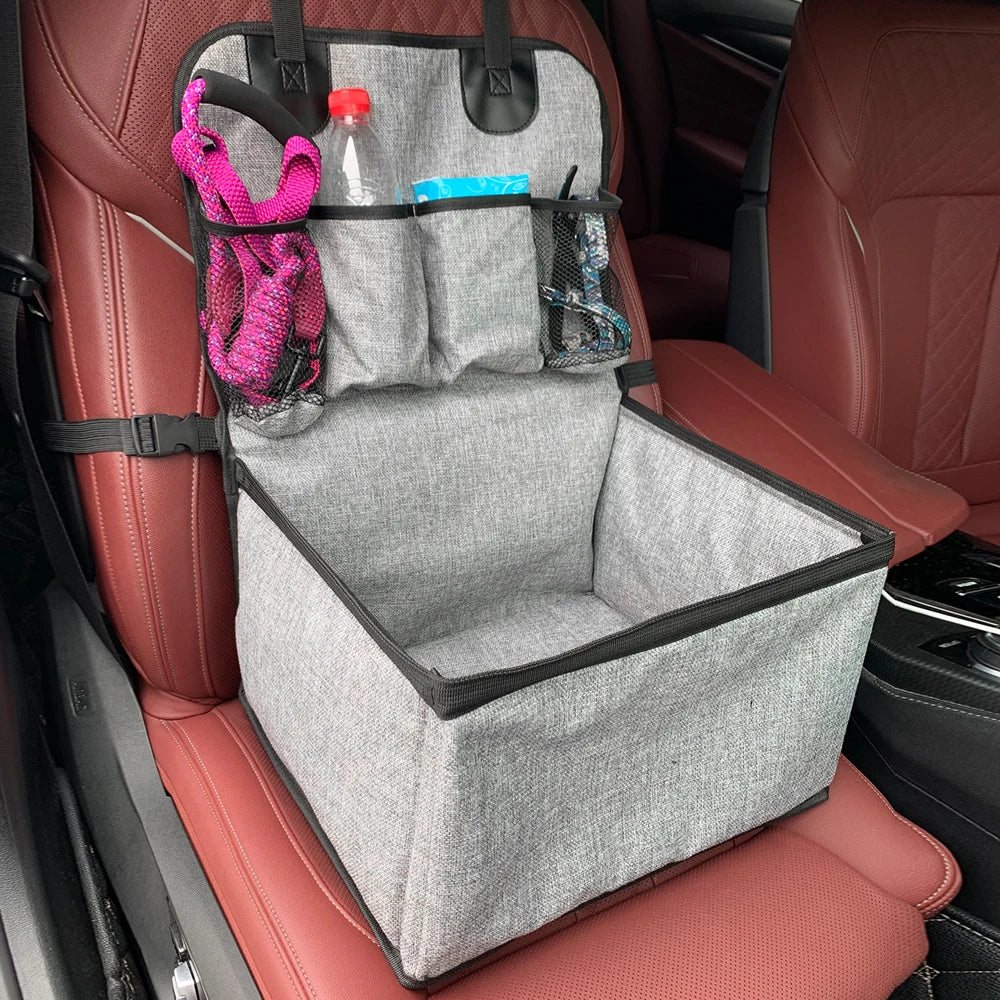 Dog Car Seat - Puppy Booster Seat for Front Seat, Storage Pockets for Small to Medium Dogs - Image 4