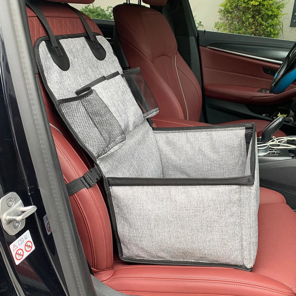 Dog Car Seat - Puppy Booster Seat for Front Seat, Storage Pockets for Small to Medium Dogs - Image 5