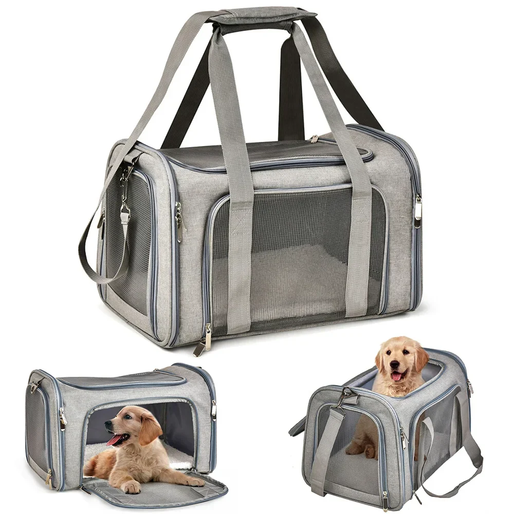 Dog Carrier Soft Side Backpack Pet Carrier Airline Approved Travel 2025 Breathable Hands Free Comfort