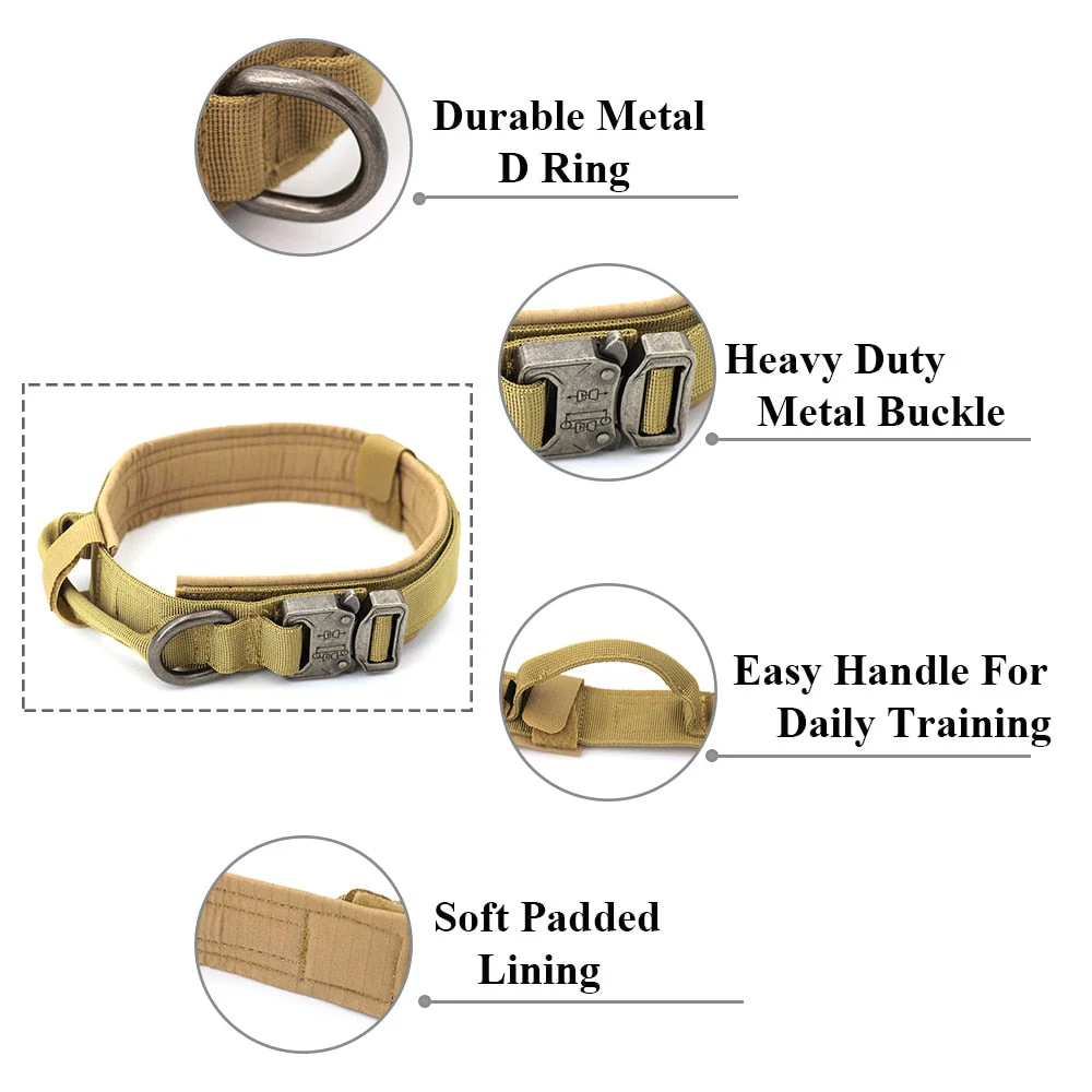 Dog Collar Tactical K9 With Patch Panel Top Handle Training And Control Fall 2025 - Image 9