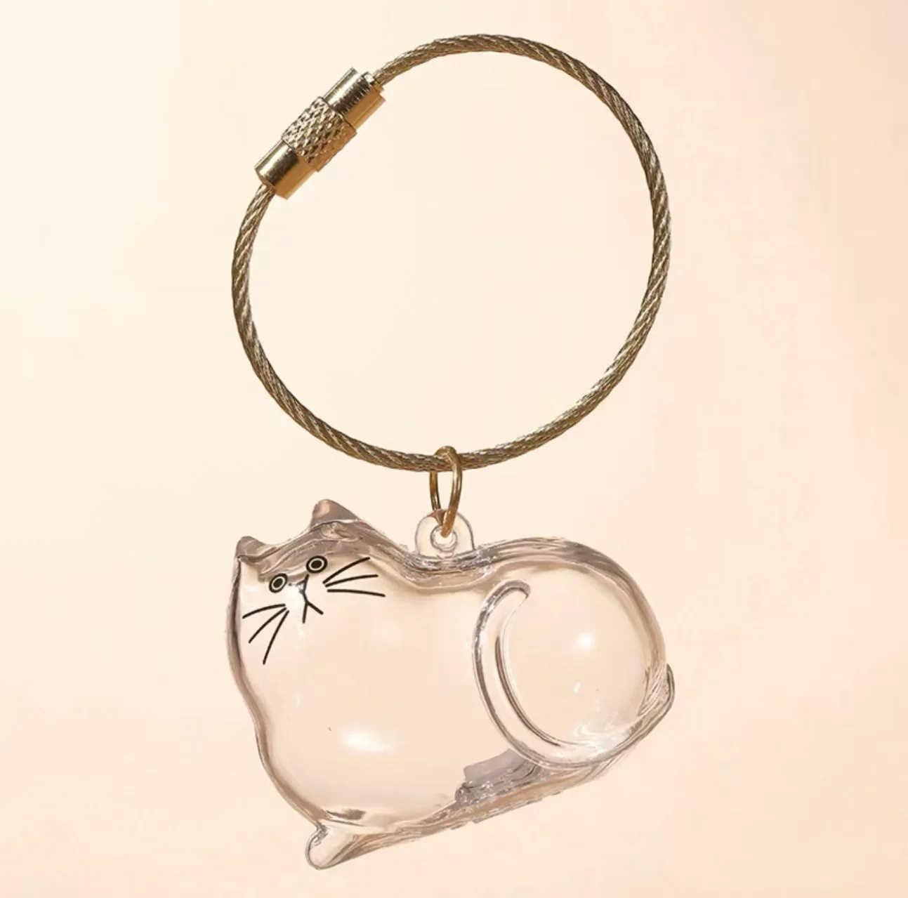 Dog Hair Keepsake Keychain Pendant Clear Resin Charm - Image 10
