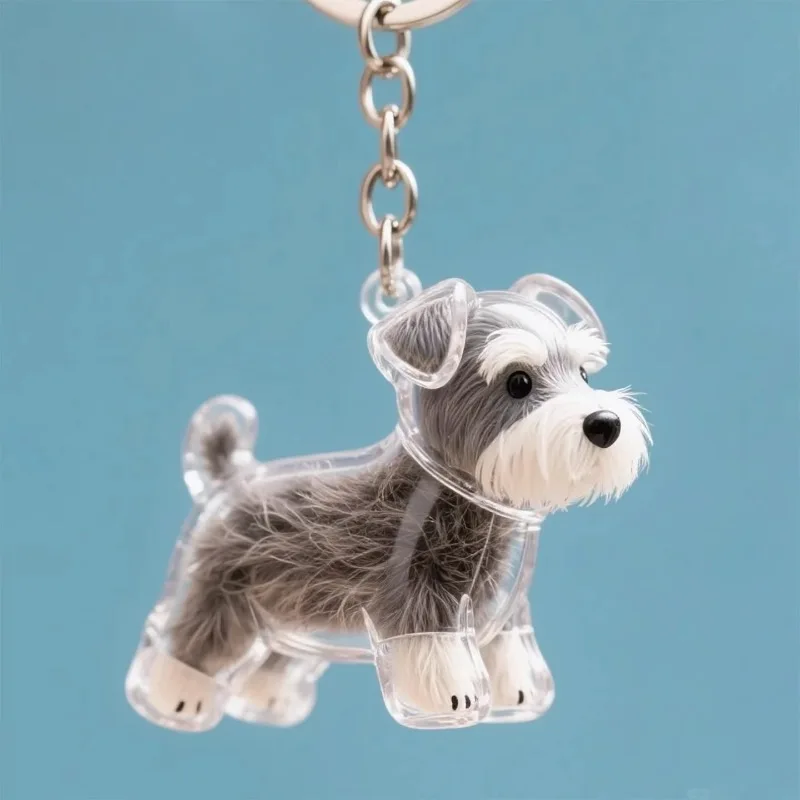 Dog Hair Keepsake Keychain Pendant Clear Resin Charm - Image 16