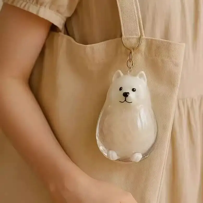 Dog Hair Keepsake Keychain Pendant Clear Resin Charm - Image 24