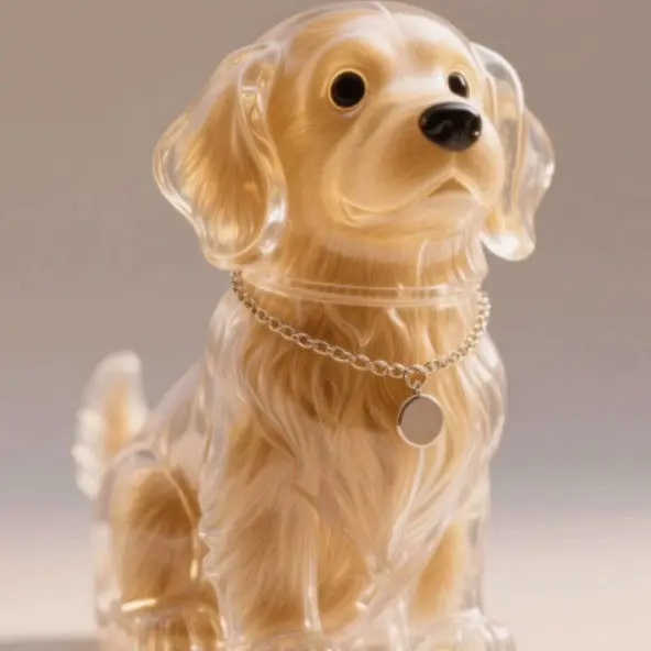 Dog Hair Keepsake Keychain Pendant Clear Resin Charm - Image 32