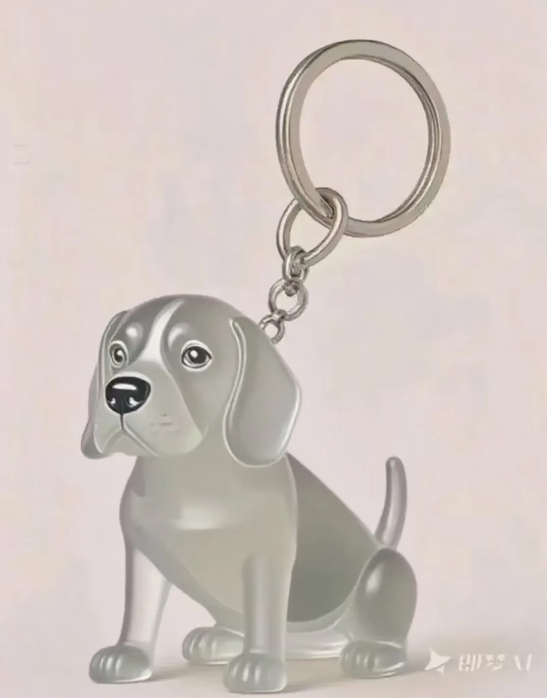 Dog Hair Keepsake Keychain Pendant Clear Resin Charm - Image 8