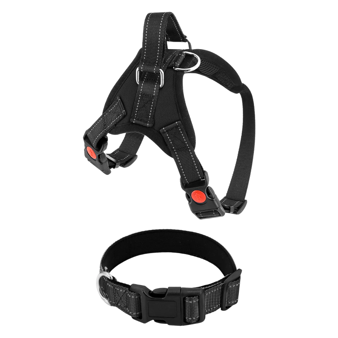 Dog Harness No-Choke Adjustable Safety Harness Fall 2025 Trend Breathable Padding For Gentle Control - Image 8