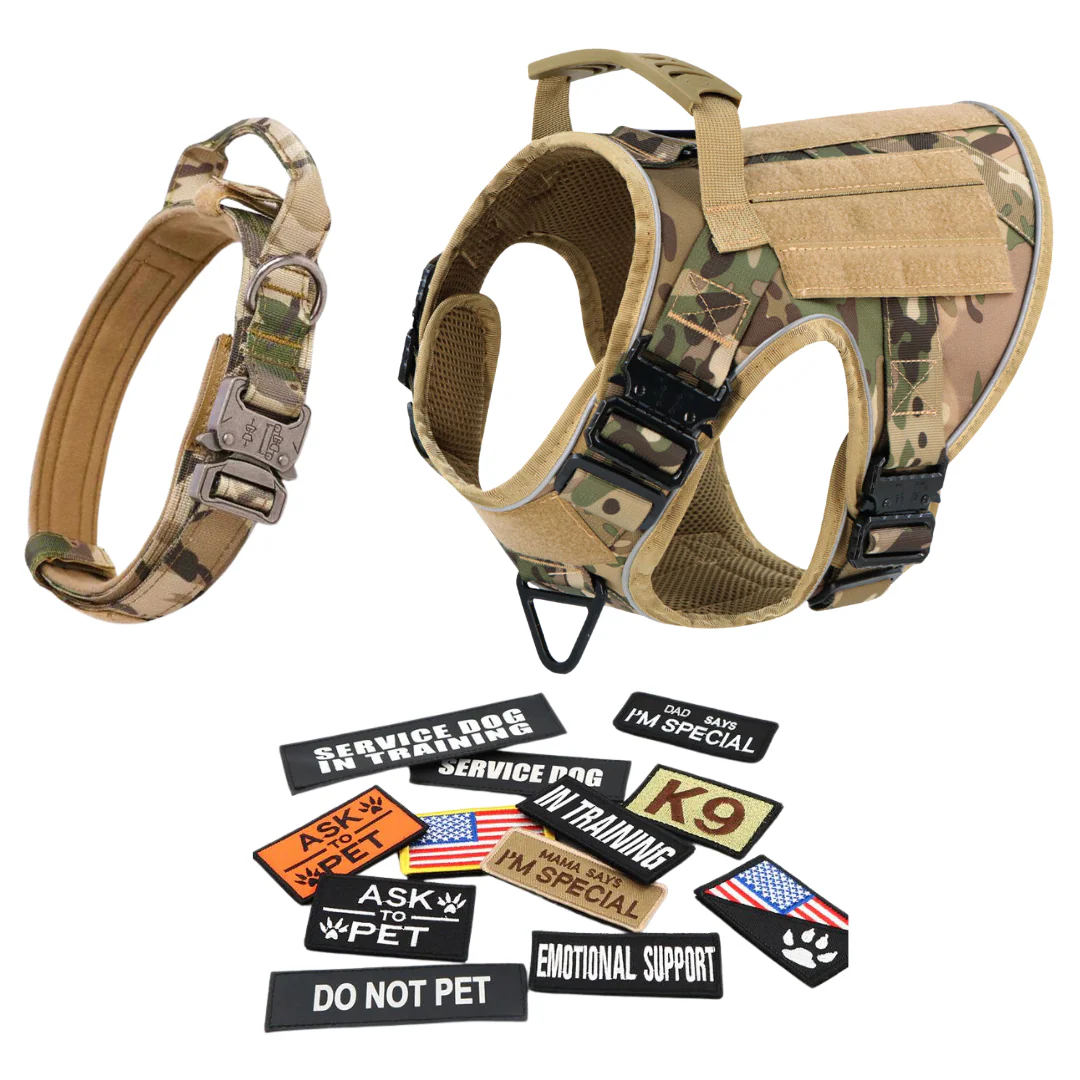 Dog Harness No-Pull Tactical Front Clip With 4 Quick-Release Buckles Reflective Strips Top Handle Fall 2025 - Image 20