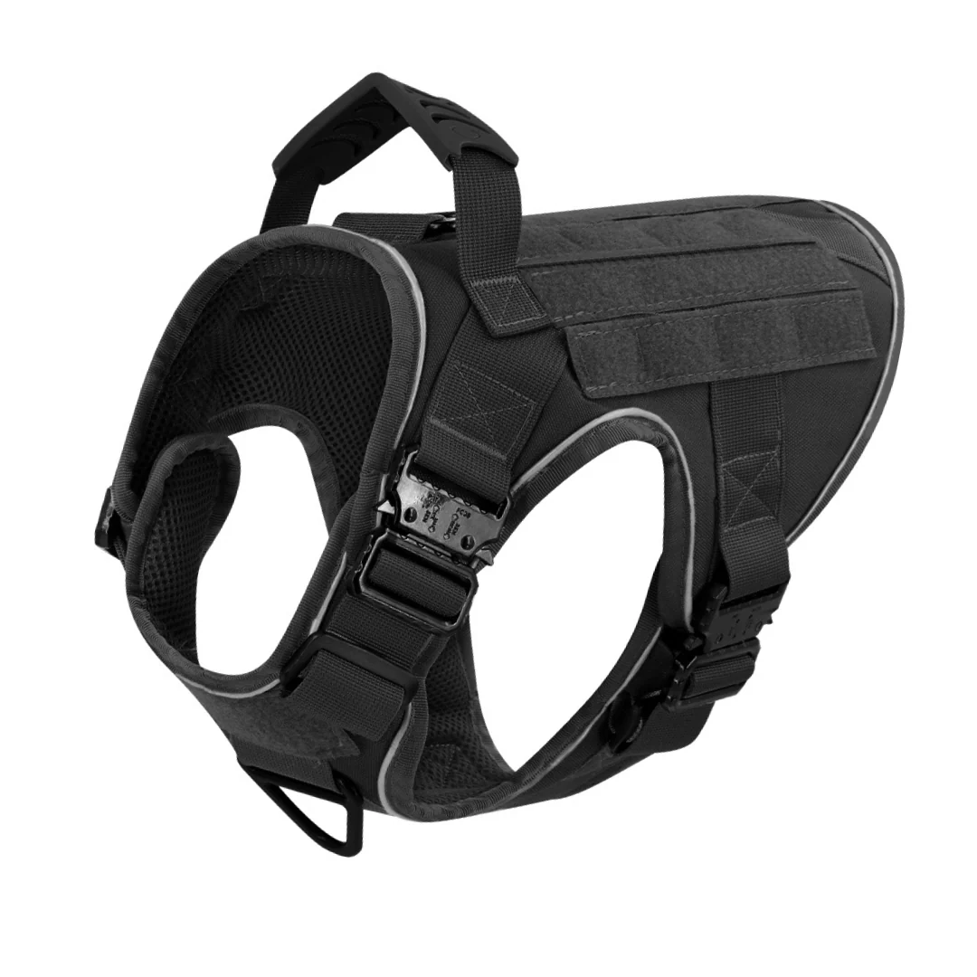 Dog Harness No-Pull Tactical Front Clip With 4 Quick-Release Buckles Reflective Strips Top Handle Fall 2025 - Image 21
