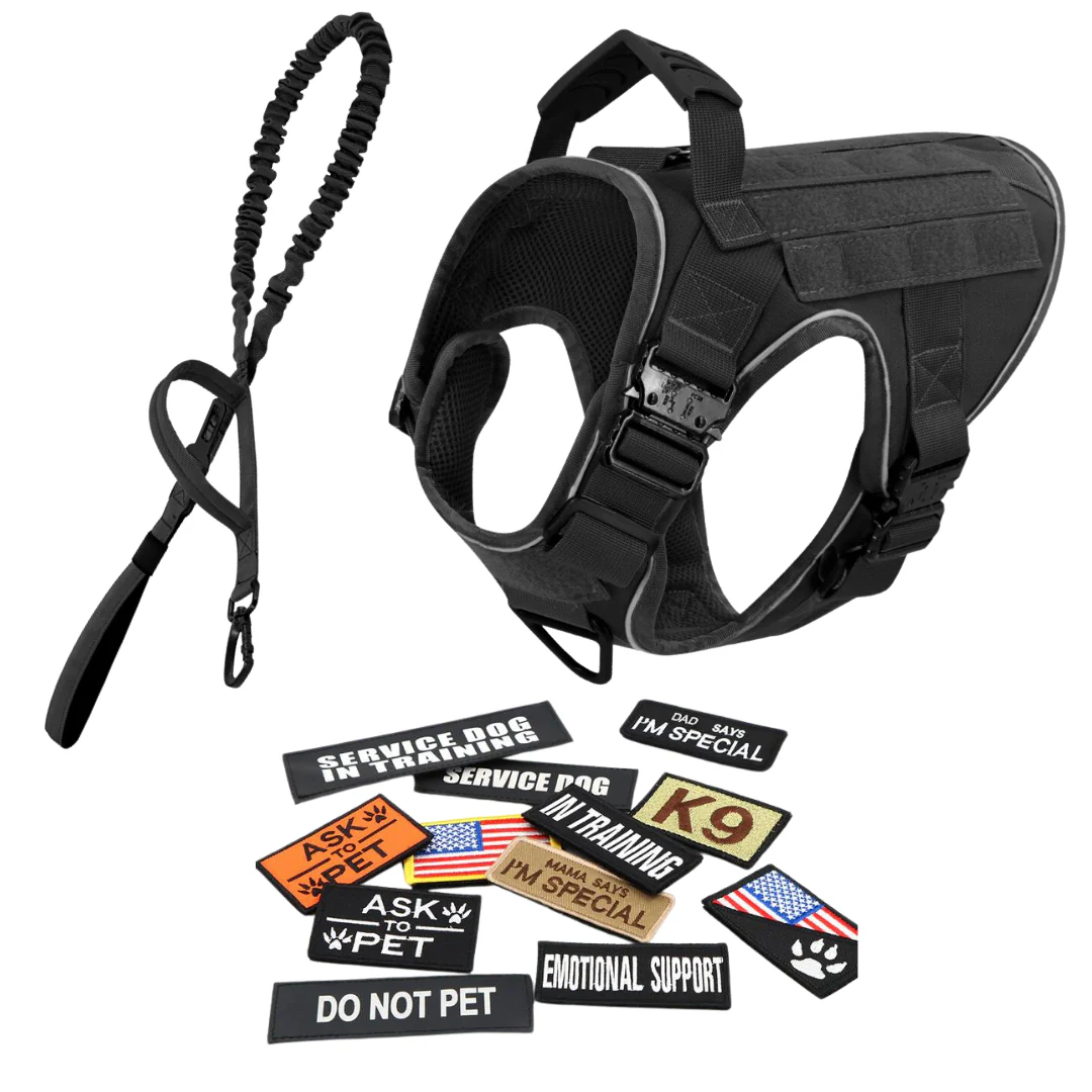 Dog Harness No-Pull Tactical Front Clip With 4 Quick-Release Buckles Reflective Strips Top Handle Fall 2025 - Image 26
