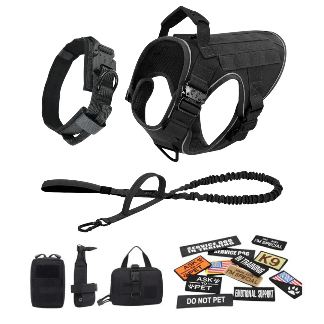 Dog Harness No-Pull Tactical Front Clip With 4 Quick-Release Buckles Reflective Strips Top Handle Fall 2025 - Image 29